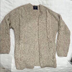 Abercrombie &Fitch Beige Cable Knit Cardigan